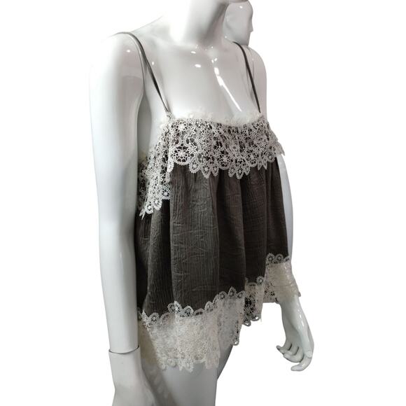 Zara Womens Size Small Lace Flowy Hippie Summer Beachy Feminine Dainty Cami Top - Picture 6 of 9